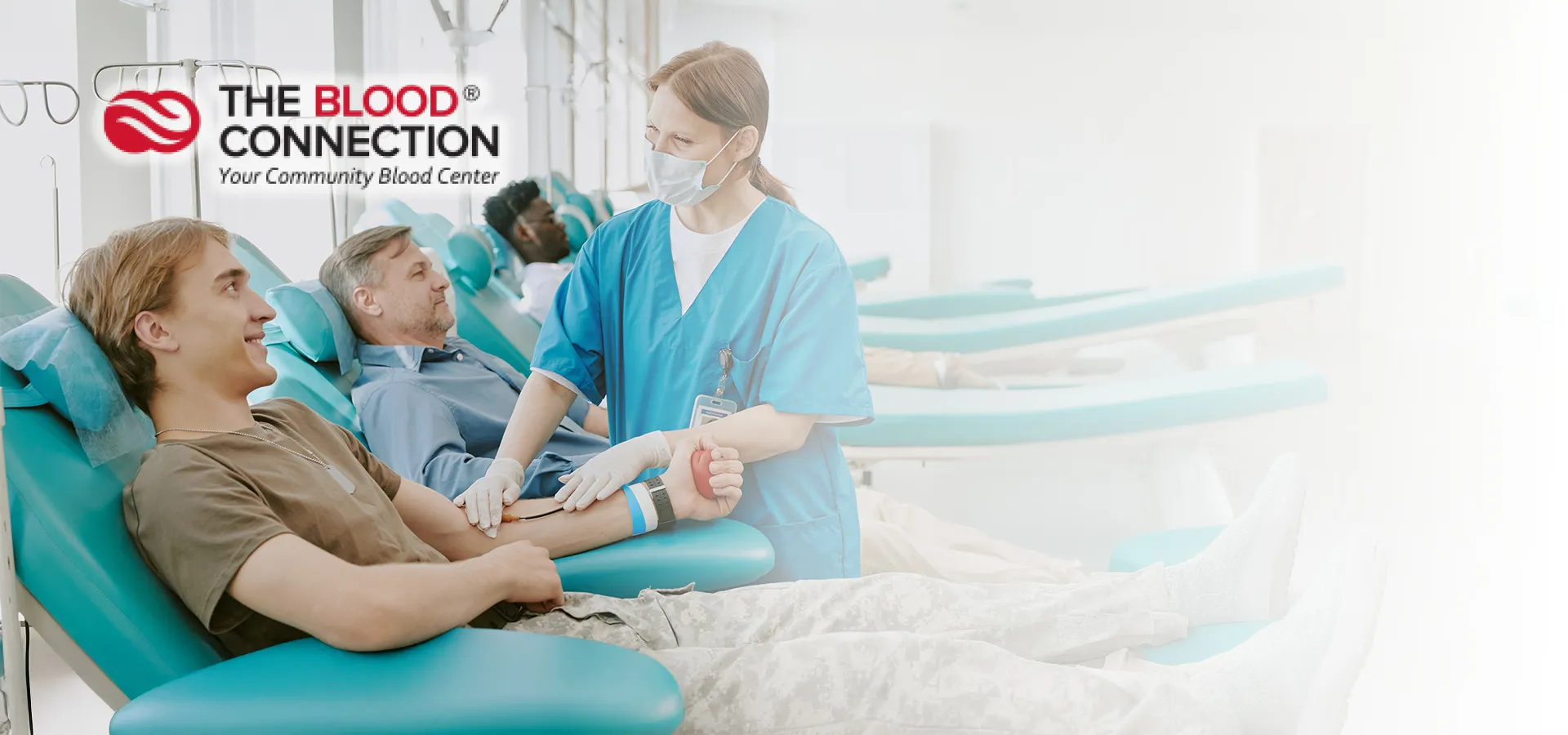 Guy getting his blood drawn