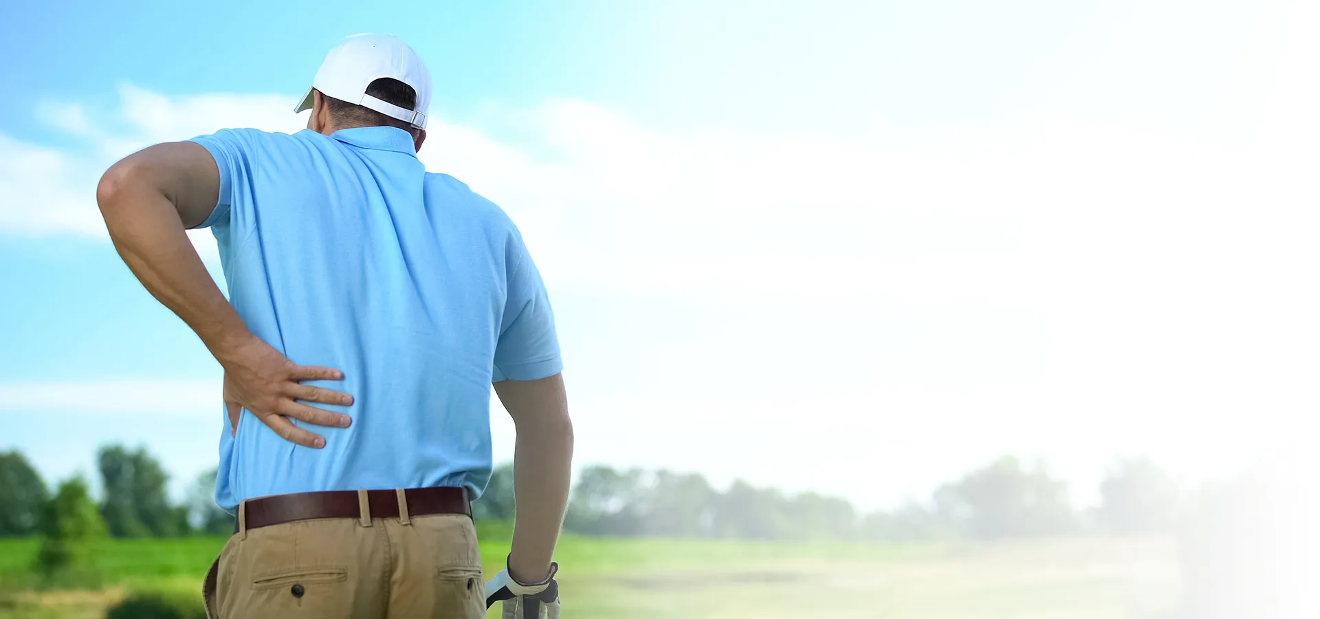 Golfer with back pain